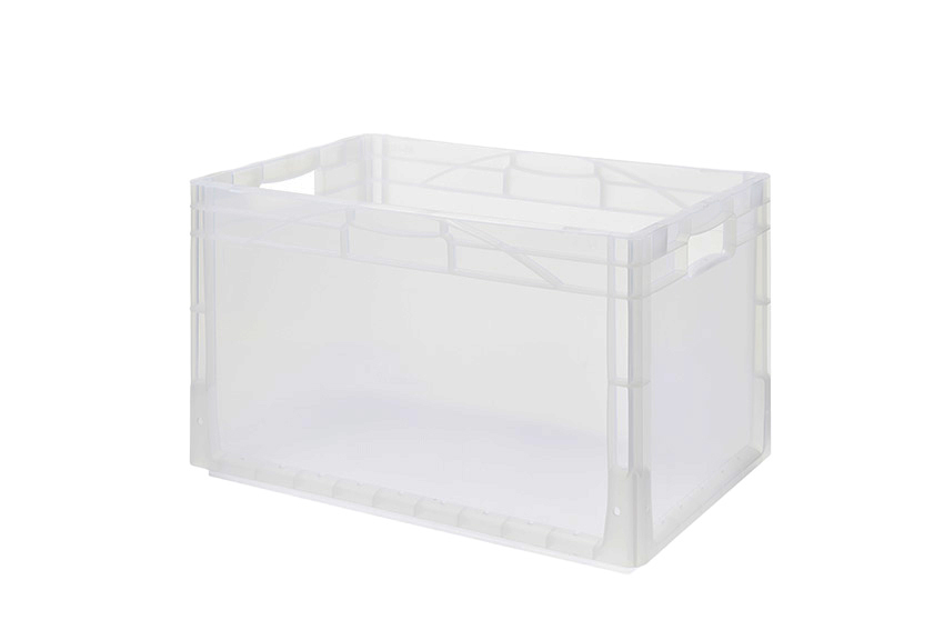 EN Stapelbak Budget Crystal 78l - 600x400x400mm - gesloten wanden en versterkte gesloten bodem 