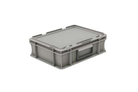 Euronorm koffer met deksel en koffergreep 10l - 400x300x133mm