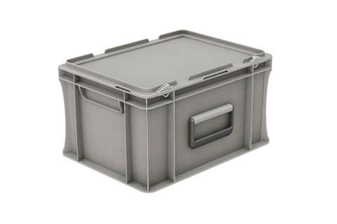 Euronorm koffer met deksel en koffergreep 20l - 400x300x233mm