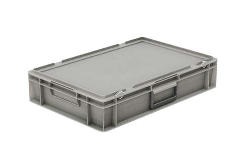 Euronorm koffer met deksel en koffergreep 20l - 600x400x133mm
