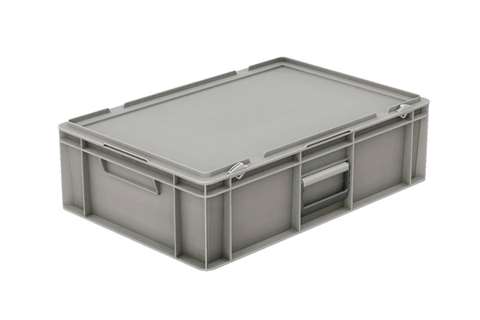 Euronorm koffer met deksel en koffergreep 30l - 600x400x183mm