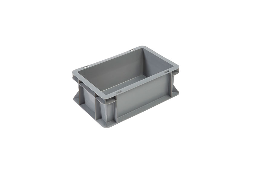 EN Stapelbak Budget Grey 5l - 300x200x120mm - gesloten wanden en bodem - gesloten handvaten 