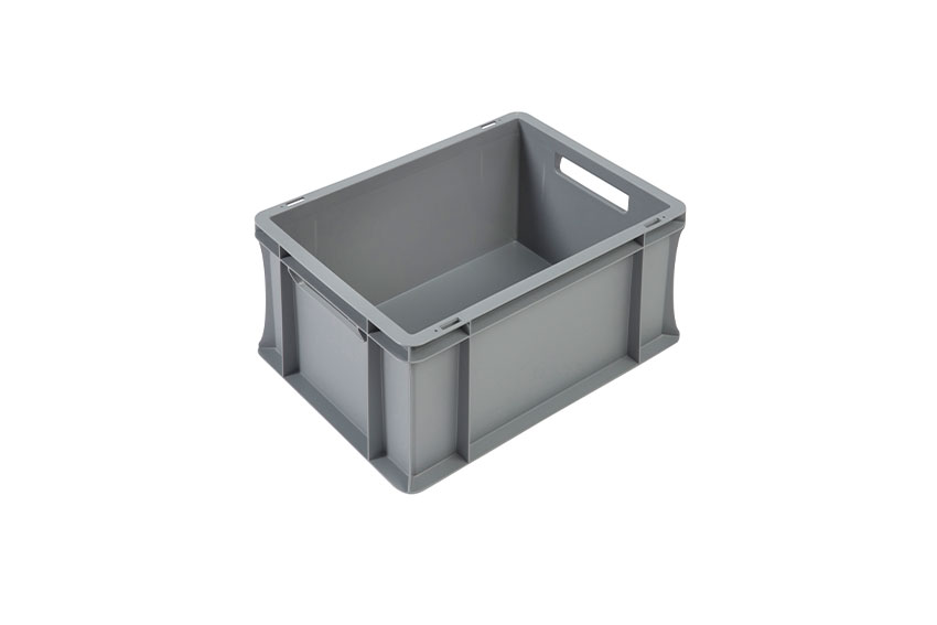 EN-Stapelbehälter Budget Grey 20l - 400x300x220mm - geschlossene Wände und Boden - offen Griffe 