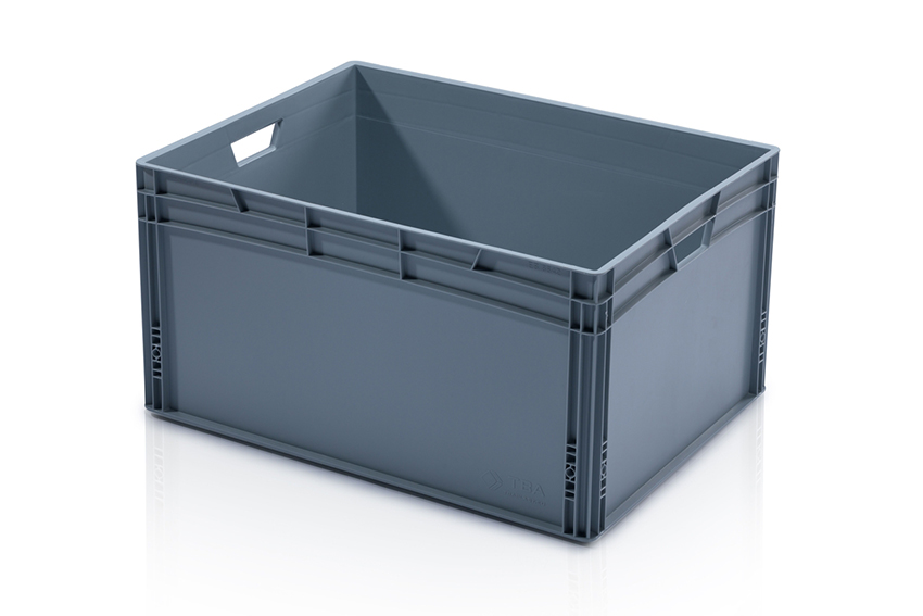 EN Stacking bin Classic 177l - 800x600x420mm - closed sides and reinforced closed bottom 