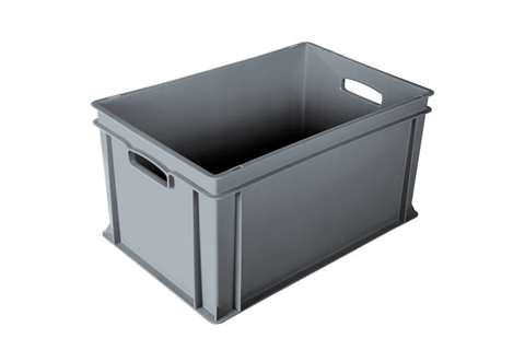 EN Stapelbak Classic 64l - 600x400x320mm - gesloten wanden en bodem - open handvaten