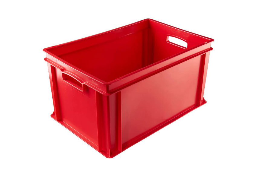 EN Stacking bin Classic 64l - 600x400x320mm - closed sides and bottom - open handles 