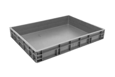 EN Stapelbak Classic 45l - 800x600x120mm - gesloten wanden en bodem - gesloten handvaten