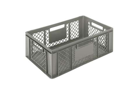 EN Stapelbak Classic 43l - 600x400x220mm - geperforeerde wanden en gesloten bodem