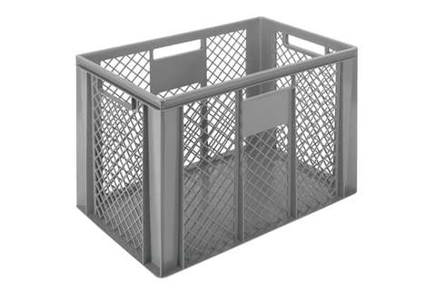 EN Stapelbak Classic 83l - 600x400x420mm - geperforeerde wanden en gesloten bodem