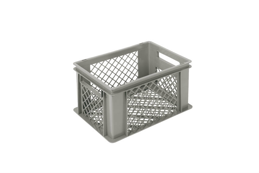 EN Stacking bin Classic 21l - 400x300x226mm - sides and bottom perforated - open handles 