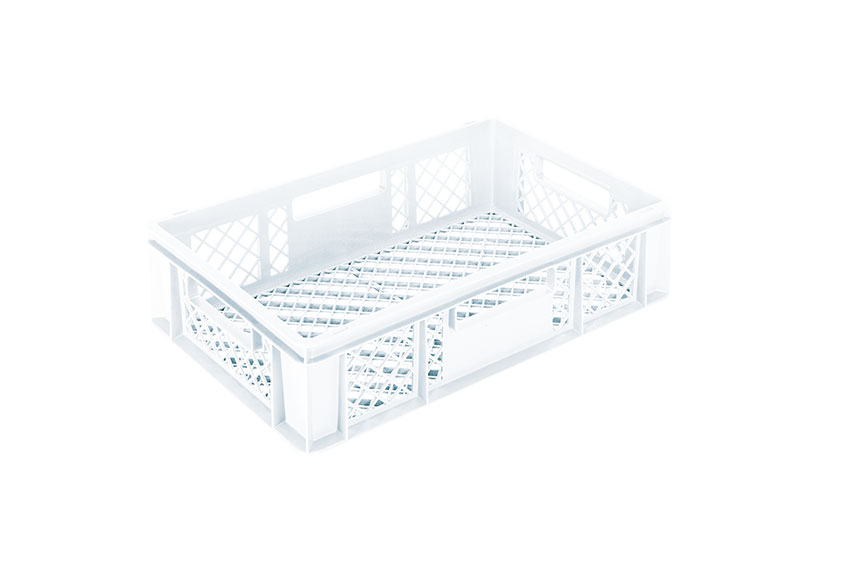 EN Stacking bin Classic 29l - 600x400x150mm - sides and bottom perforated - open handles 