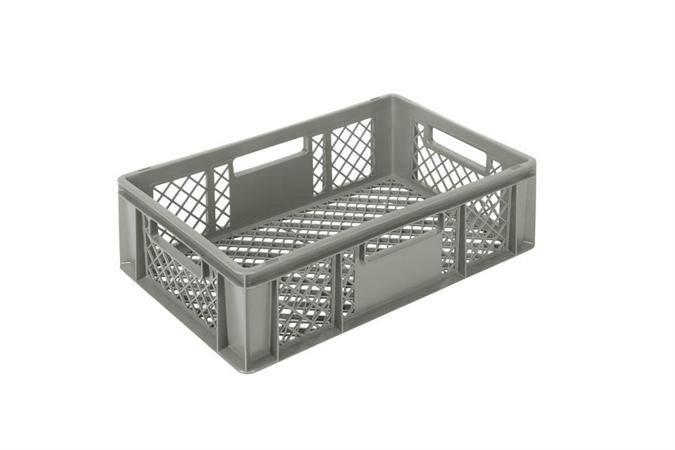 EN Stacking bin Classic 33l - 600x400x170mm - sides and bottom perforated - open handles 