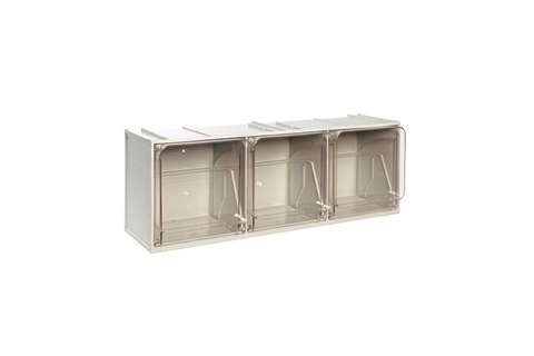 Kantelbakmodule 3 kantelbakken - serie Crystal Box - 600x200x215mm