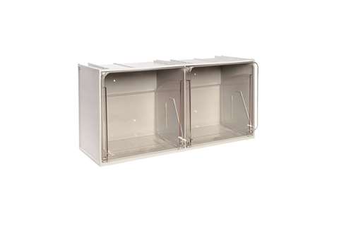 Kantelbakmodule 2 kantelbakken - serie Crystal Box - 600x240x300mm