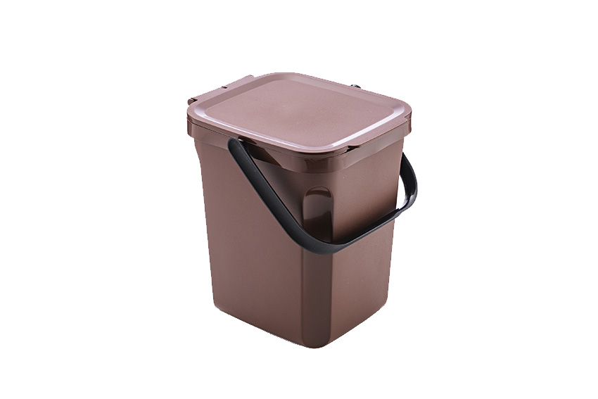 Biowaste container with hinged lid - with closed lid - 10l 