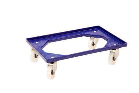 Transport undercarriage Food - 4 PA swivel castors - ABS frame - Stainless steel forks