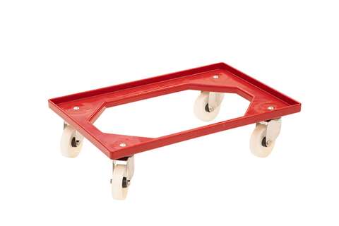 Transport undercarriage Food - 4 PA swivel castors - ABS frame - Stainless steel forks