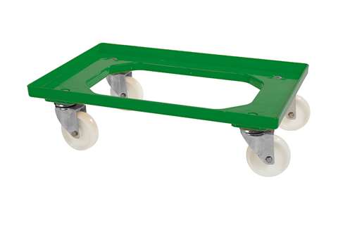 Transport undercarriage Food - 4 PA swivel castors - ABS frame - Stainless steel forks