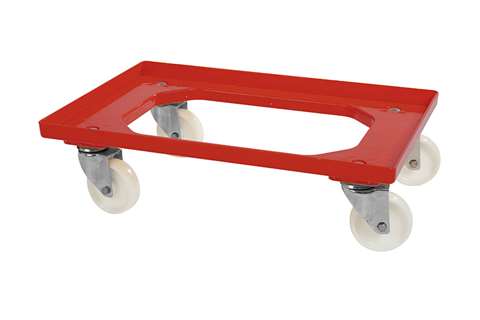 Transport undercarriage Food - 4 PA swivel castors - ABS frame - Stainless steel forks