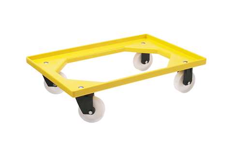 Transport undercarriage Food - 2 PA fixed + 2 PA swivel castors - ABS frame - PA forks