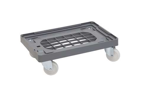 Transportgestell fur drehstapelbehälter 600x400 mm - mit 4 pp lenkrollen