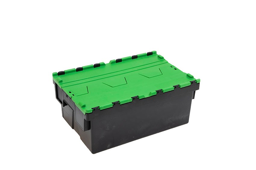 Distributiebak Ergo 40L – 600x400x250mm - Zwarte body + gekleurd deksel - Regeneraat 