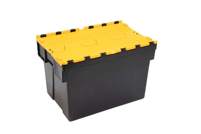 Distributiebak Ergo 69L – 600x400x400mm - Zwarte body + gekleurd deksel - Regeneraat 