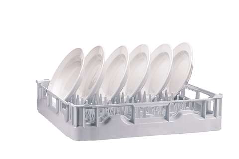 Dishwasher rack with moulded pins - 500x500mm - 12/18 plates