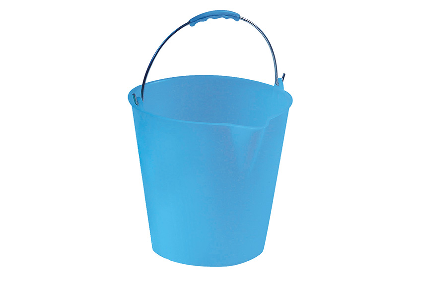 Bucket with spout 12l - Ø290x290mm - galvanised bracket with ergonomic handle 