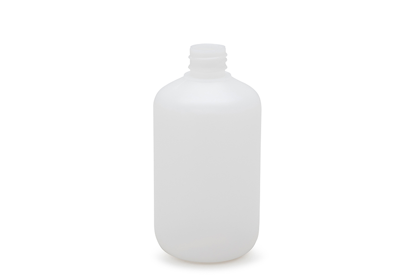 Rounded cylindrical bottle - 500ml - natural - cap exclusive 