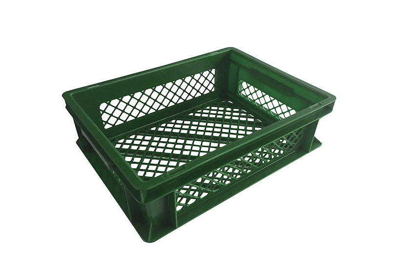 EN Stapelbehälter für Brot 12l - 400x300x120mm - perforierte Wände und Boden - geschlossene Griffe 