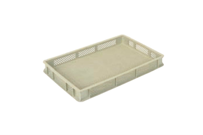 EN-Stapelbehälter Gold 12l - 600x400x70mm - Perforierte Wände und verstärkter perforierter Boden 