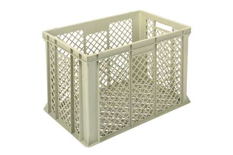EN-Stapelbehälter Gold 82l - 600x400x410mm - Perforierte Wände und verstärkter perforierter Boden