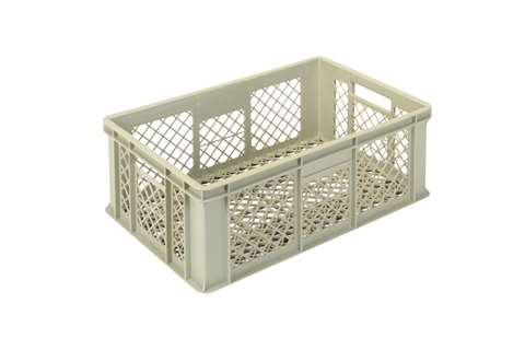 EN-Stapelbehälter Gold 42l - 600x400x220mm - Perforierte Wände und verstärkter perforierter Boden
