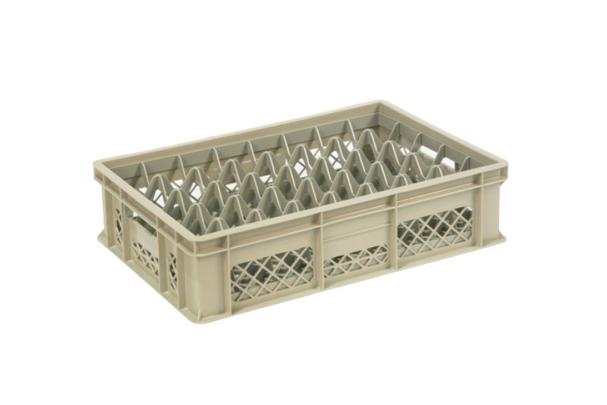 Glazenbak 40 vakken 600x400x150mm - ø68mm - geperforeerd 