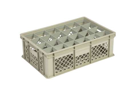 Glass rack 24 compartments 600x400x200mm - ø86mm - vented