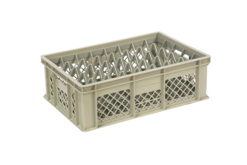 Glass rack 40 compartments 600x400x200mm - ø68mm - vented 