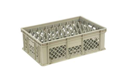 Glass rack 40 compartments 600x400x200mm - ø68mm - vented