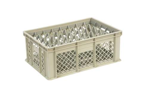 Glazenbak 40 vakken 600x400x240mm - ø68mm - geperforeerd
