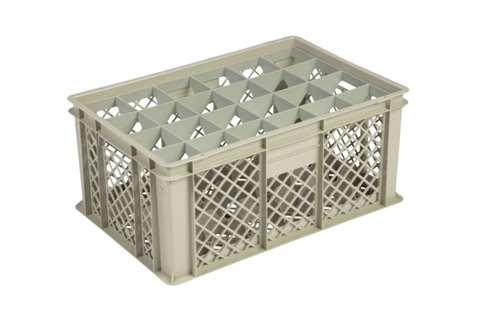 Gläserbehälter 24 Fächer 600x400x270mm - Ø86mm - Perforiert