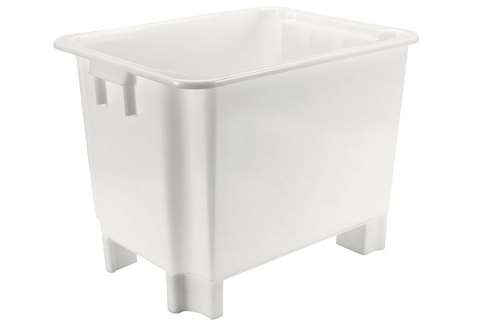 EN nest- en stapelbare bak 170l - 800x600x600mm - Rota - afgeronde hoeken - op 4 poten