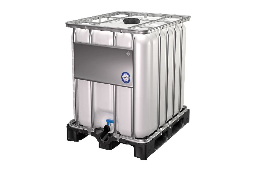 IBC container 600l - 1200x800x1013mm - synthetic pallet - fillopening ø150mm 