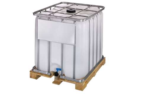IBC container 1000l - 1200x1000x1170mm - houten pallet - vulopening ø150mm