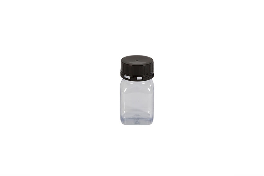 Quadratische Weithalsdose - 100ml - 310 PVC Series-mit Vers. Schraubverschl. 