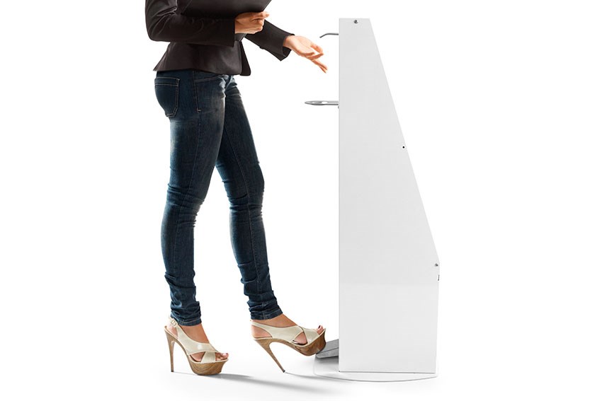 Desinfektionssaule Mit Pedal - Seife/Alcogel - Kapazität: 5L - inkl. Jc 