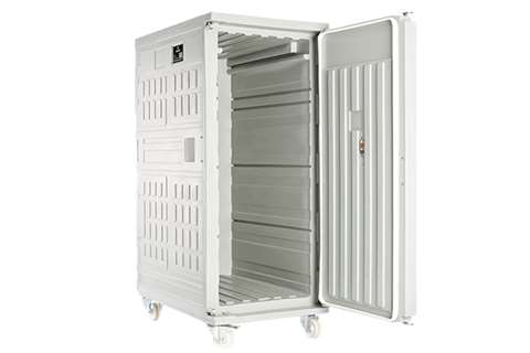 Cargo line isothermal container 1000 l - on 4 castors