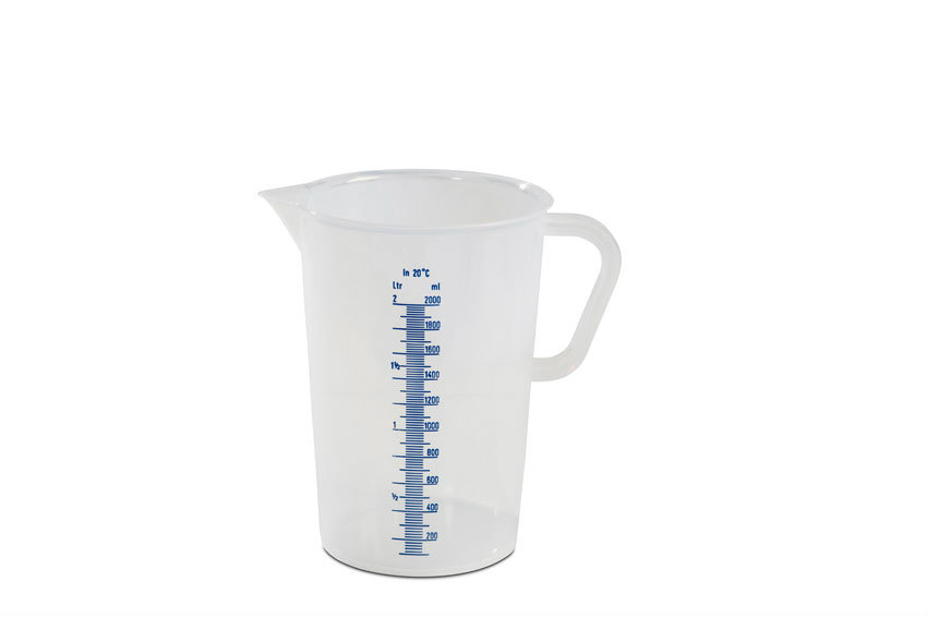Graduated measuring cup - 2000 ml - blue raised scale 