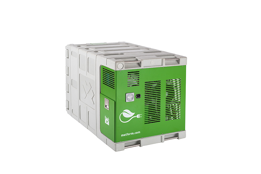 Isotherme container Koala Green 140 - 620x1000x710mm - statische koeling - 0°C +10°C - 100Ah 