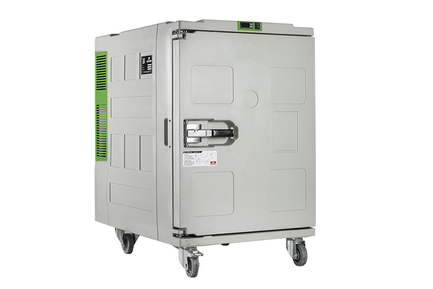 Isotherme container Koala Green 495 - 855x1285x1360mm - statische koeling - 0°C +10°C - 4 wielen 