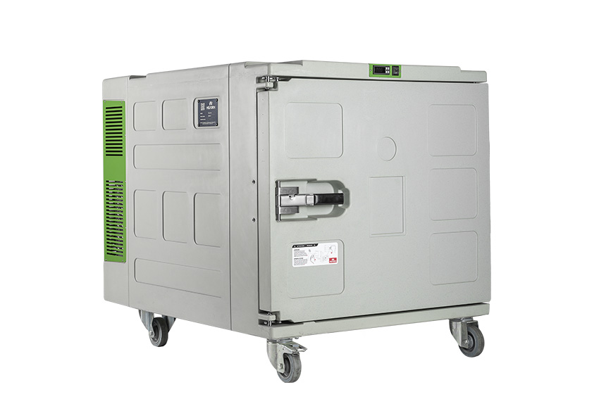 Isotherme container Koala Green 600 - 1400x1050x1165mm - ventilatiekoeling - -25°C +10°C - 4 wielen 